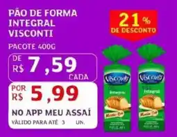 Assaí Atacadista Pão de forma integral visconti oferta