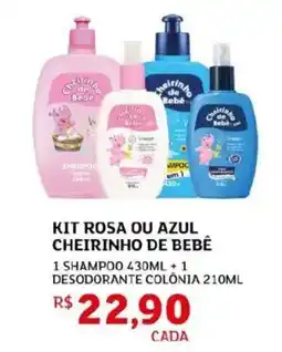 Assaí Atacadista Kit rosa ou azul cheirinho de bebê oferta