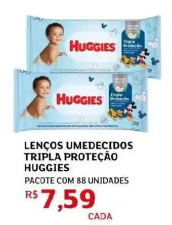 Assaí Atacadista Lenços umedecidos tripla proteção huggies oferta