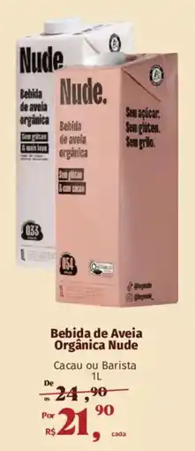 Supermercados Mateus Bebida de Aveia Orgânica Nude oferta