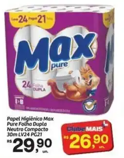 Fort Atacadista Papel Higiênico Max Pure Folha Dupla Neutro Compacto oferta