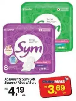 Fort Atacadista Absorvente Sym Cob. Suave c/ Abas c/8 un. oferta