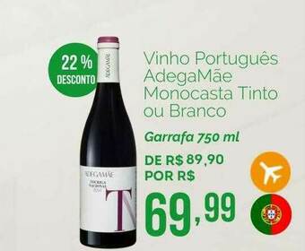 Oba Hortifruti Vinho Português Adegamãe Monocasta Tinto Ou Branco 22% Desconto oferta