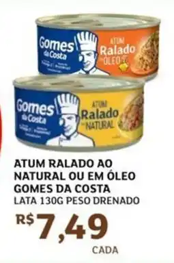 Assaí Atacadista Atum ralado ao natural ou em óleo gomes da costa oferta