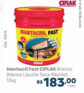 Tumkus Mantacril Fast Ciplak Branco oferta