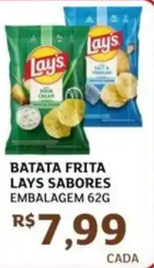 Assaí Atacadista Batata frita lays sabores embalagem oferta