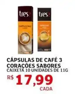 Assaí Atacadista Cápsulas de café 3 corações sabores oferta