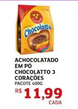 Assaí Atacadista Achocolatado em pó chocolatto 3 corações oferta