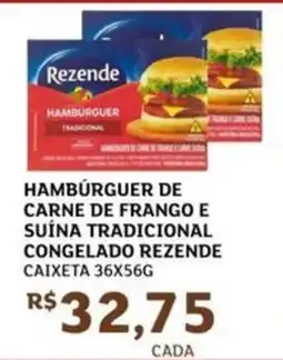 Assaí Atacadista Hamburguer de carne de frango e suína tradicional congelado rezende oferta