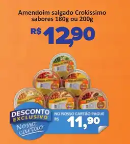 Supermercados Savegnago Amendoim salgado Crokissimo sabores oferta