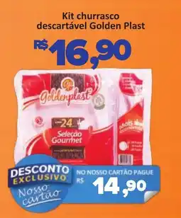 Supermercados Savegnago Kit churrasco descartável Golden Plast oferta