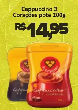 Supermercados Savegnago Cappuccino 3 Corações pote oferta