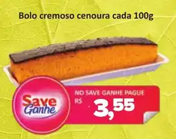 Supermercados Savegnago Bolo cremoso cenoura cada oferta
