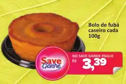 Supermercados Savegnago Bolo de fubá caseiro cada oferta