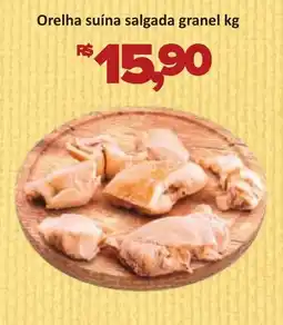 Supermercados Savegnago Orelha suína salgada granel oferta