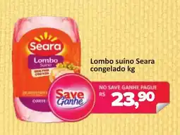 Supermercados Savegnago Lombo suíno Seara congelado oferta