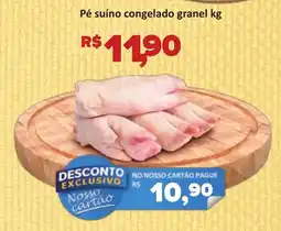 Supermercados Savegnago Pé suíno congelado granel oferta