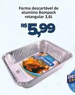 Supermercados Savegnago Forma descartável de alumínio Bompack retangular oferta