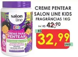 Fênix Supermercados Creme pentear salon line kids fragrâncias oferta