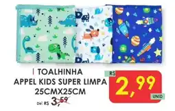 Fênix Supermercados Toalhinha appel kids super limpa 25cmx25cm oferta