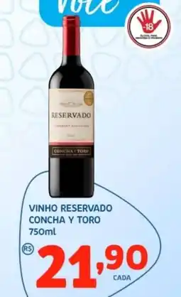 Bergamais Supermercados Vinho reservado concha y toro oferta
