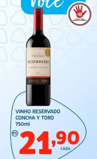 Bergamais Supermercados Vinho reservado concha y toro oferta
