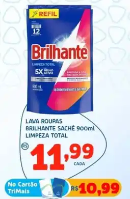 Bergamais Supermercados Lava roupas brilhante sache limpeza total oferta