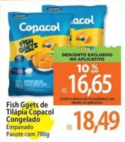 Atacadão Fish Ggets de Tilápia Copacol Congelado Empanado Pacote oferta