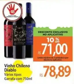Atacadão Vinho Chileno Diablo Vários tipos Garrafa oferta