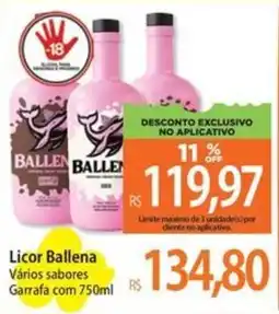 Atacadão Licor Ballena Vários sabores oferta