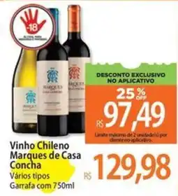 Atacadão Vinho Chileno Marques de Casa Concha oferta