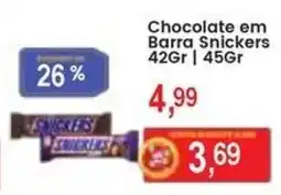Federzoni Supermercados Chocolate em Barra Snickers oferta