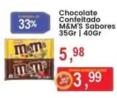 Federzoni Supermercados Chocolate Confeitado M&M'S Sabores oferta