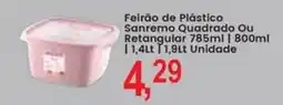 Federzoni Supermercados Feirão de Plástico Sanremo Quadrado Ou Retangular oferta