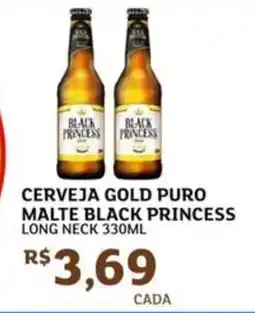 Assaí Atacadista Cerveja gold puro malte black princess long neck oferta