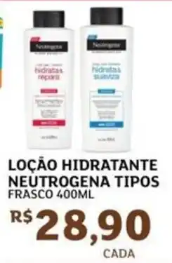 Assaí Atacadista Loção hidratante neutrogena tipos frasco oferta