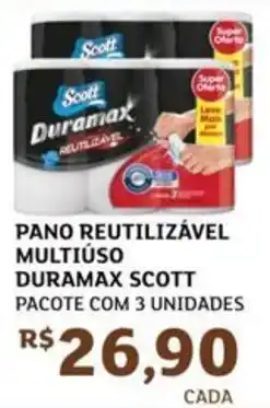 Assaí Atacadista Pano reutilizável multiúso duramax scott oferta