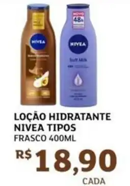 Assaí Atacadista Loção hidratante nivea tipos frasco oferta