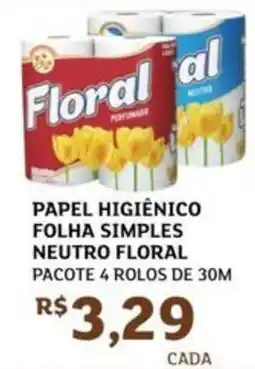 Assaí Atacadista Papel higiênico folha simples neutro floral oferta