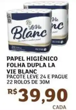 Assaí Atacadista Papel higiênico folha dupla la vie blanc oferta