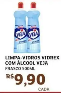 Assaí Atacadista Limpa-vidros vidrex com álcool veja frasco oferta
