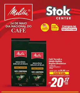 Stok Center Café Torrado e Moído Melitta Regiões Brasileiras oferta