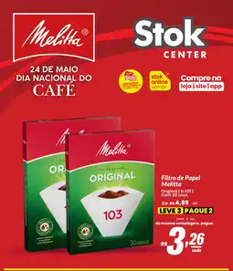 Stok Center Filtro de Papel Melitta oferta