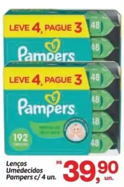 Fort Atacadista Lenços Umédecidos Pampers c/4 un. oferta