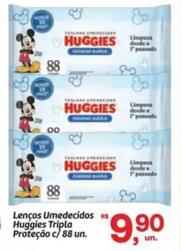 Fort Atacadista Lenços Umedecidos Huggies Tripla Proteção c/ 88 un. oferta
