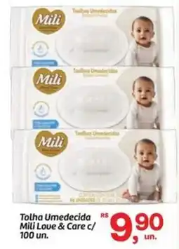 Fort Atacadista Tolha Umedecida Mili Love & Care c/ 100 un. oferta