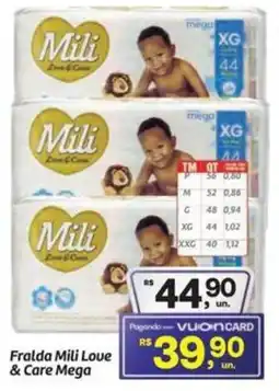 Fort Atacadista Fralda Mili Love & Care Mega oferta