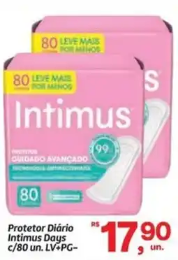 Fort Atacadista Protetor Diário Intimus Days c/80 un. LV+PG- oferta