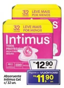 Fort Atacadista Absorvente Intimus Gel c/ 32 un. oferta