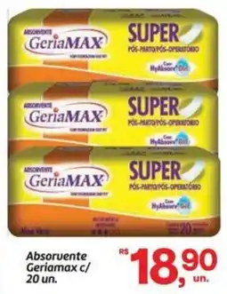Fort Atacadista Absorvente Geriamax c/ 20 un. oferta